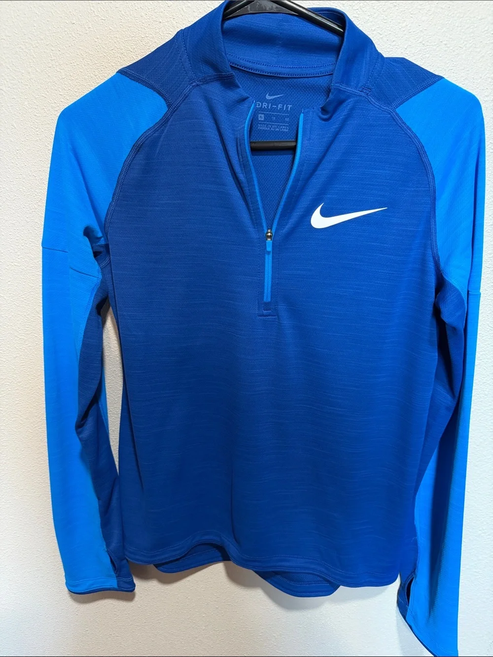 Nike Blue Two-Tone Half-Zip Athletic Pullover